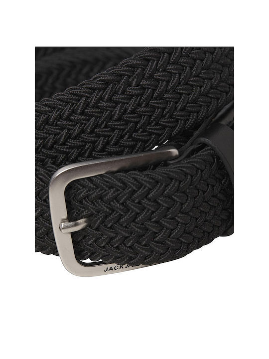 Jack & Jones Men's Knitted Belt Black