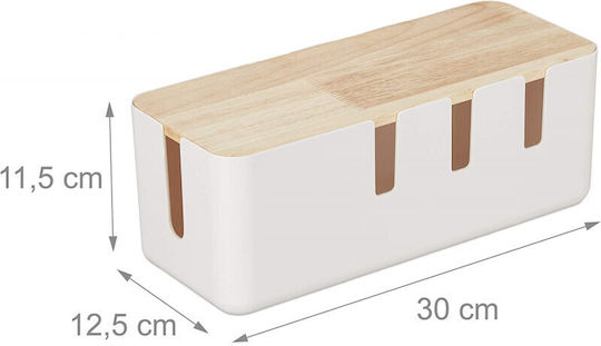Relaxdays Cable Box Λευκό 10030699 1τμχ