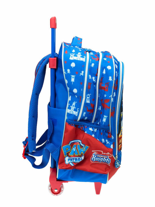 Gim Knights School Bag Trolley Elementary, Elementary Blue with Water Bottle Holder 27Liters