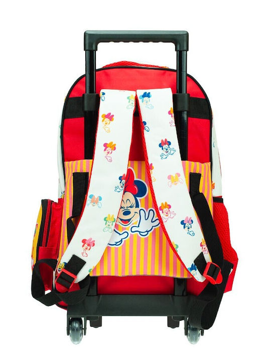 Gim Minnie Mouse School Bag Trolley Elementary, Elementary Orange with Water Bottle Holder 27Liters