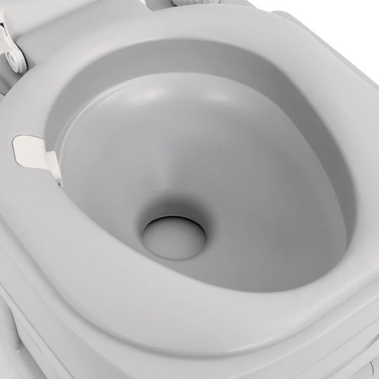 vidaXL Chemical Toilet Portable Gray and White 22 made of HDPE 12lt