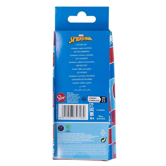 Stor Set pentru bebeluși cu Furculiță din Metal Multicolor 2buc