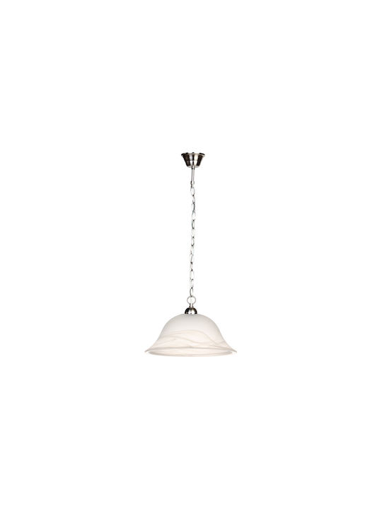 Keskor Pendant Light White Bell with Socket E27 31x31cm