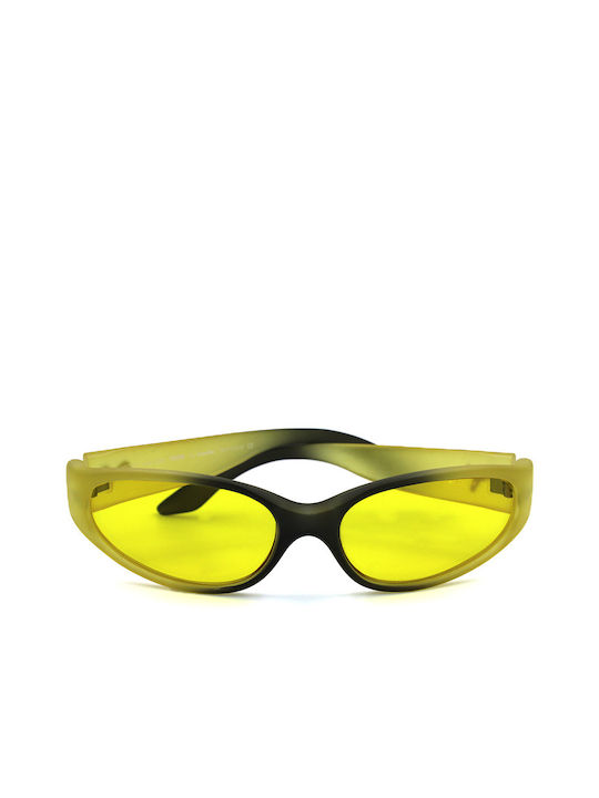 Puma Men's Sunglasses with Multicolour Plastic Frame and Yellow Lens 20721-640