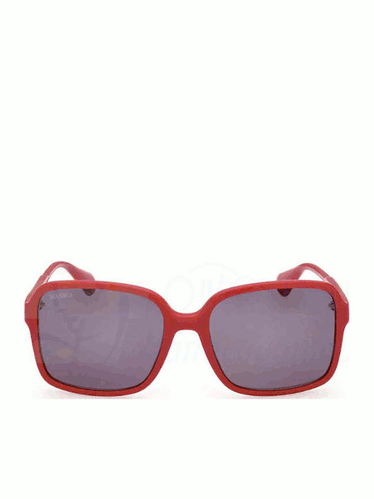 Max & Co Women's Sunglasses with Yellow Plastic Frame and Pink Lens MO0079 75A