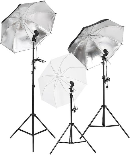 vidaXL Fotostudio Set Lichter Schirm für Studio