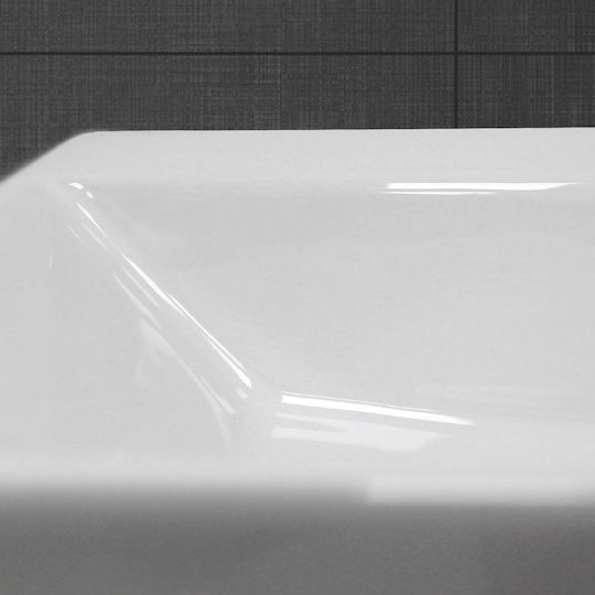 ECD Germany An der Wand montiert Aufgesetztes Waschbecken Keramik 35x20.5x12.5cm Weiß
