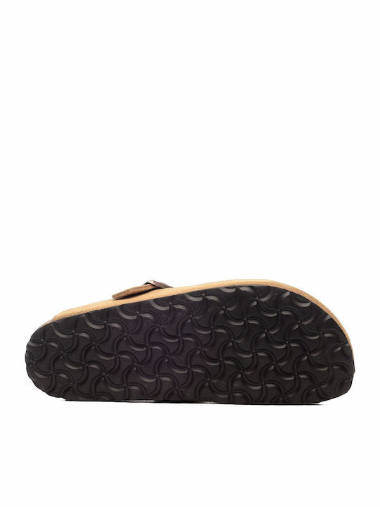 Boston Vl Leather Winter Women's Slippers Beige Narrow Fit