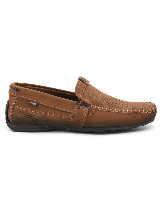 Pegada Men's Leather Loafers Camel