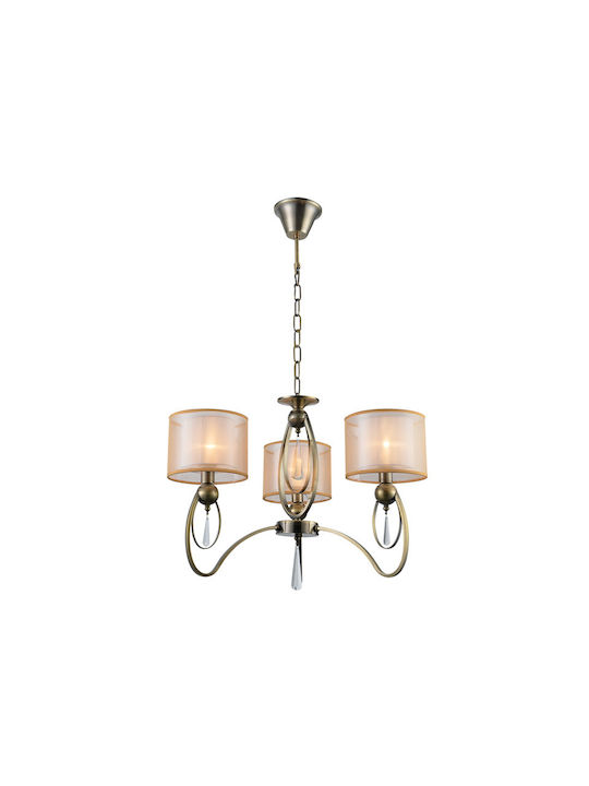 Elmark Mery Chandelier Lampshade 3xE27 Silver 955MERY3/CH