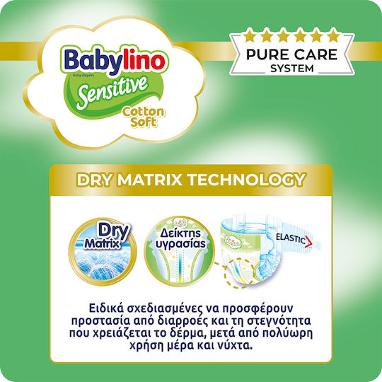 Babylino Tape Diapers Sensitive Cotton Soft Monthly Pack No. 2 for 3-6 kgkg 200pcs