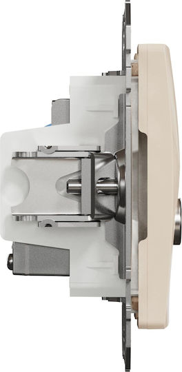 Schneider Electric Sedna Διπλός Μηχανισμός Πρίζας Δικτύου RJ45 Τύπου Cat6 σε Μπεζ Χρώμα SDD112469T