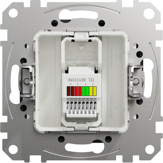 Schneider Electric Sedna Design Front Single Telephone Socket Gray SDD114491