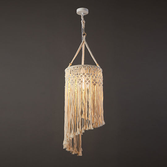 ARlight PDC 6820 Κρεμαστό Φωτιστικό Λευκό Boho με Ντουί E27 30x70εκ.