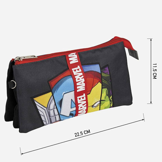 Cerda Marvel Avengers Black Pencil Case