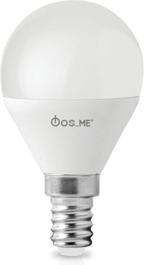 Fos me Λάμπα LED 7W για Ντουί E14 και Σχήμα G45 Θερμό Λευκό 600lm