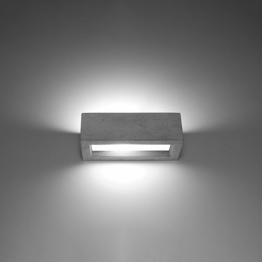 Sollux Vega Modern Lamp Wall with Socket E27 Gray 30x21x15.5cm