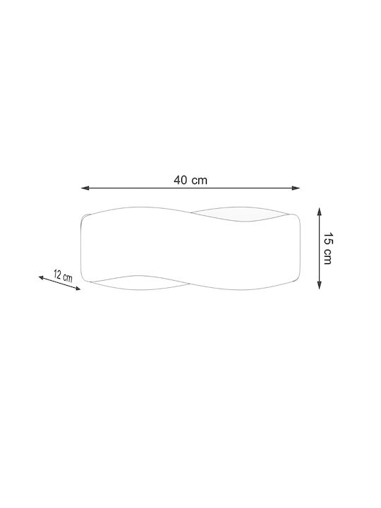 Sollux Tila Осветително тяло За стена Бял 40x18x13см.