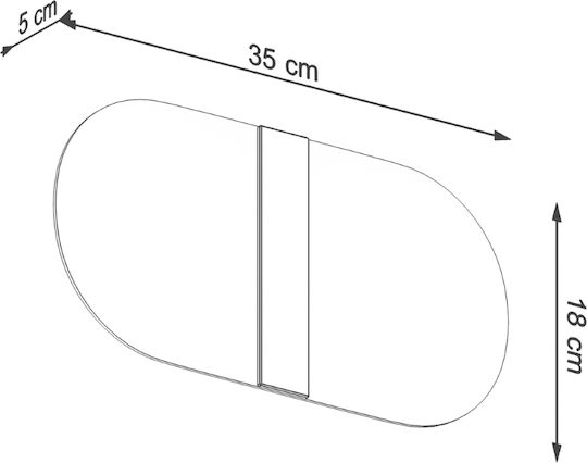 Sollux Salia Lumină De perete Alb 35x20x15cm