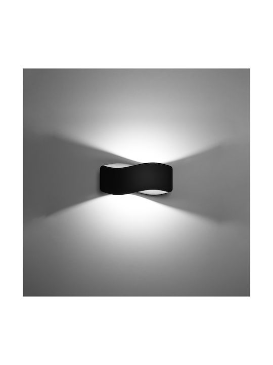 Sollux Tila Modern Lamp Wall with Socket G9 Black 30x15x15cm