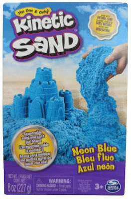 Spin Master Построителна игра с пясък Kinetic Sand Neon Blue за деца на възраст 3++ години