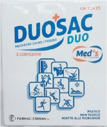Farmac Zabban Duosac Duo Επίθεμα Gel Κρυοθεραπείας/Θερμοθεραπείας Με Κάλυμμα Γενικής Χρήσης 13x25cm 2τμχ