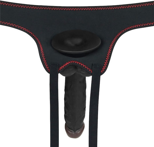Lovetoy Easy Strapon Set Harness with Dildo 19cm and Vibration in Black Color