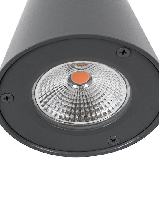 GloboStar Gardenia Wall-Mounted Outdoor Lighting Spot LED IP65 7W with Warm White Light Double Beam 9.5x13x7.7cm