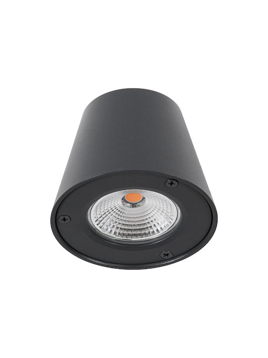 GloboStar Gardenia Wall-Mounted Outdoor Lighting Spot LED IP65 7W with Warm White Light Double Beam 9.5x13x7.7cm