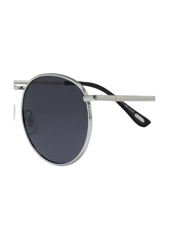Zippo Sunglasses with Silver Metal Frame and Gray Lens OB130-07
