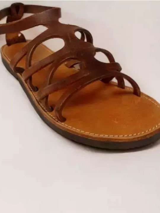 Damen Flache Sandalen in Braun Farbe