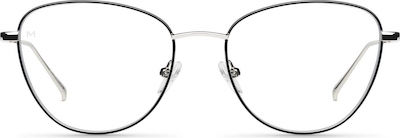 Meller Nakuru Women's Metallic Blue Light Blocking Glasses Butterfly Grey