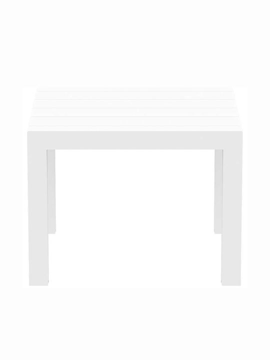 Masa pentru spații exterioare din polipropilenă Extensibil Vegas Alb 100(+40)x100x75buc