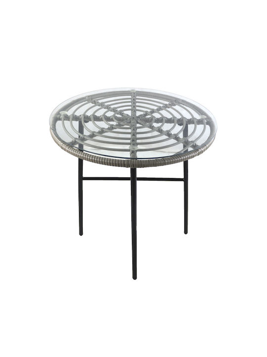 Tisch Bar für kleine Außenbereiche Stabil Appius Gray 70x70x74cm