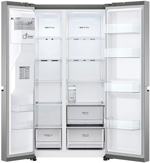 LG Ψυγείο Ντουλάπα 635lt Total NoFrost Υ179xΠ91.3xΒ73.5εκ. Inox GSLV51PZXE