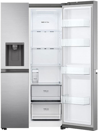 LG Ψυγείο Ντουλάπα 635lt Total NoFrost Υ179xΠ91.3xΒ73.5εκ. Inox GSLV51PZXE
