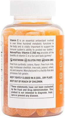 Nature's Plus Gummies Vitamin C Vitamin for Energy & Immune System Boost 250mg Orange 75 jelly beans