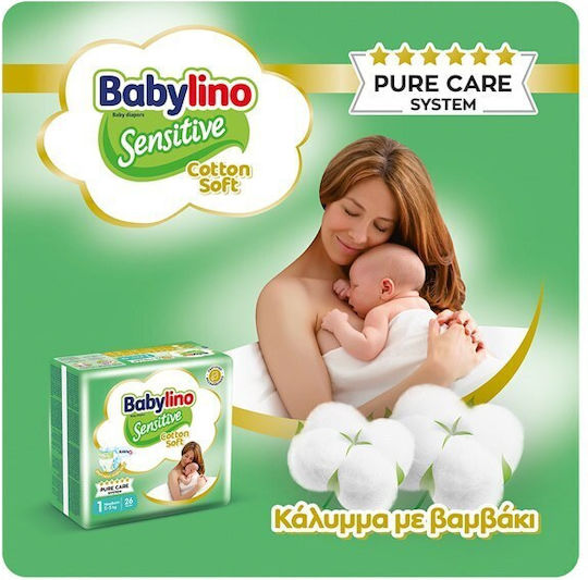 Babylino Tape Diapers Sensitive Cotton Soft No. 2 for 3-6kg 50pcs