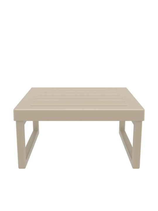 Mykonos Sitting Room Outdoor Free Standing Polypropylene Table Gray 65x65x33cm