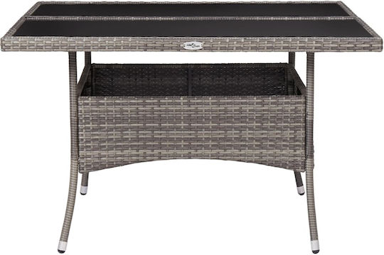 Masă Set de masă pentru exterior 120x120x75buc Negru
