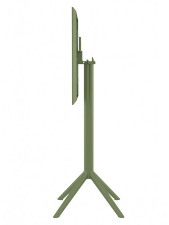 Sky Outdoor Bar Foldable Polypropylene Table Olive Green 60x60x108cm