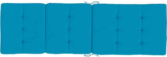 vidaXL Wasserdichtes Sonnenbank-Kissen mit Rückenlehne Hellblau 2Stück 55x180cm