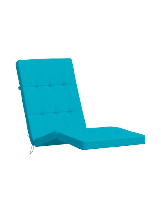 vidaXL Wasserdichtes Sonnenbank-Kissen Mit Rückenlehne Türkis 2Stück 55x180cm