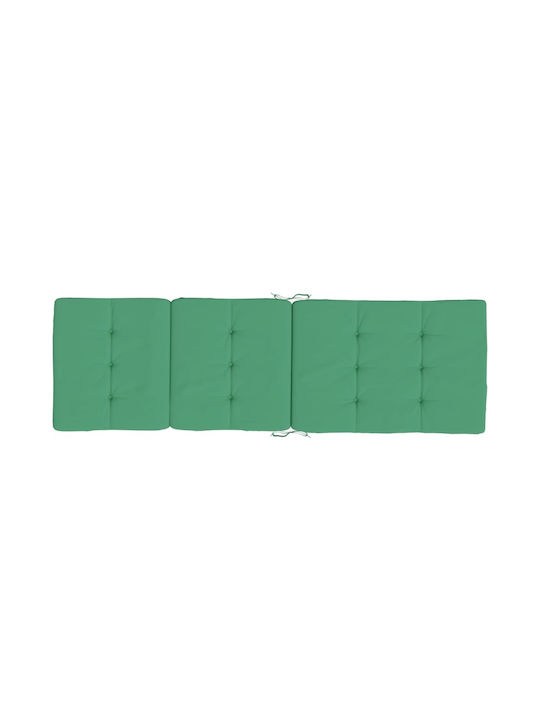 vidaXL Pernă Waterproof Pentru Pat De Soare Cu Spătar Verde 2 Buc 55x180 Cm