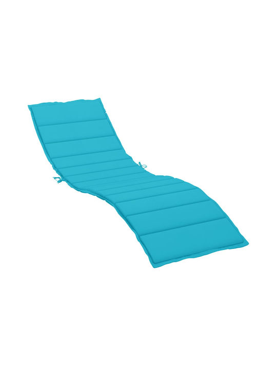 vidaXL Waterproof Sun Lounger Cushion Turquoise 200x70cm.