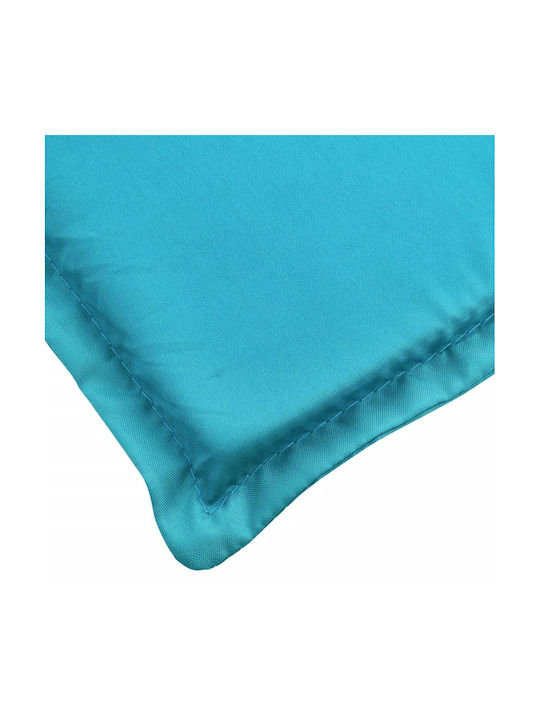 vidaXL Wasserdichtes Sonnenbank-Kissen Mit Rückenlehne Türkis 200x70cm
