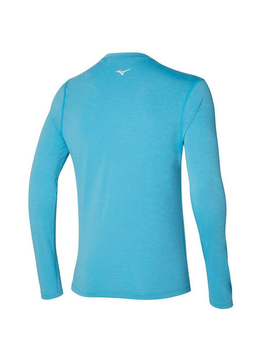 Mizuno Impulse Core Men's Athletic Long Sleeve Blouse Blue