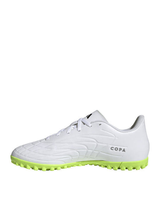 adidas Copa Pure.4 Ποδοσφαιρικά Παπούτσια με Σχάρα TF Λευκά