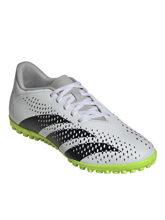 adidas Predator Accuracy.4 Pantofi de Fotbal cu talpă cu crampoane Albe