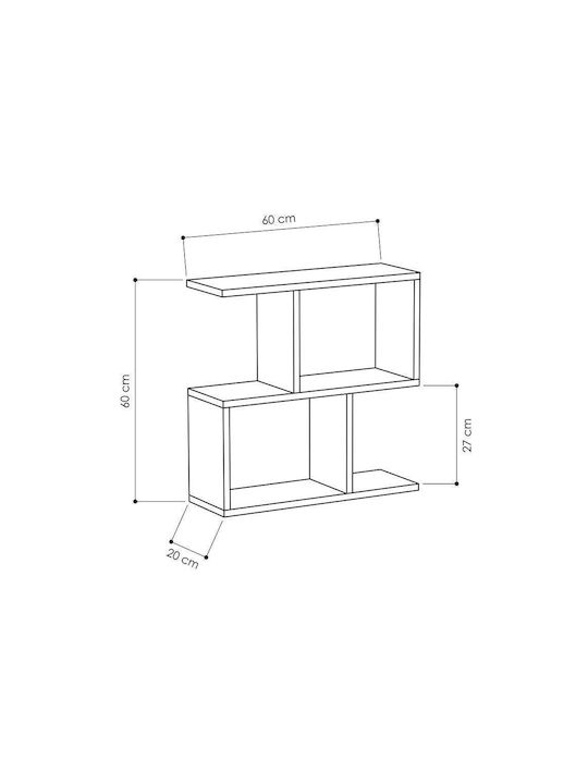 Masă Laterală Rectangulară Homemania din Lemn Albă 60x20x60cm